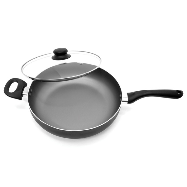 Starfrit Starbasix 11-Inch Nonstick Aluminum Deep Fry Pan with Lid 034458-002-0000